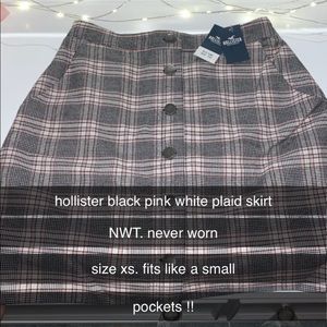 plaid hollister skirt